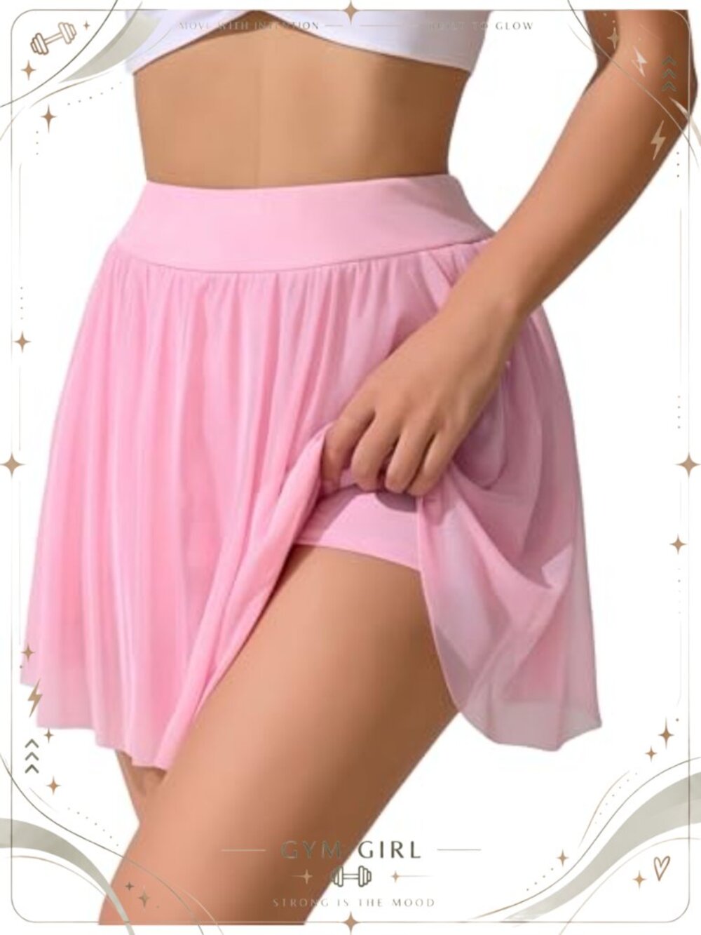 Mini Pleated Skort High Waisted Ruffle Tennis Athletic Skirt